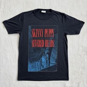 Vintage 1986 Skinny Puppy Severed Heads Dig It Bigot World Tour T-Shirt Large